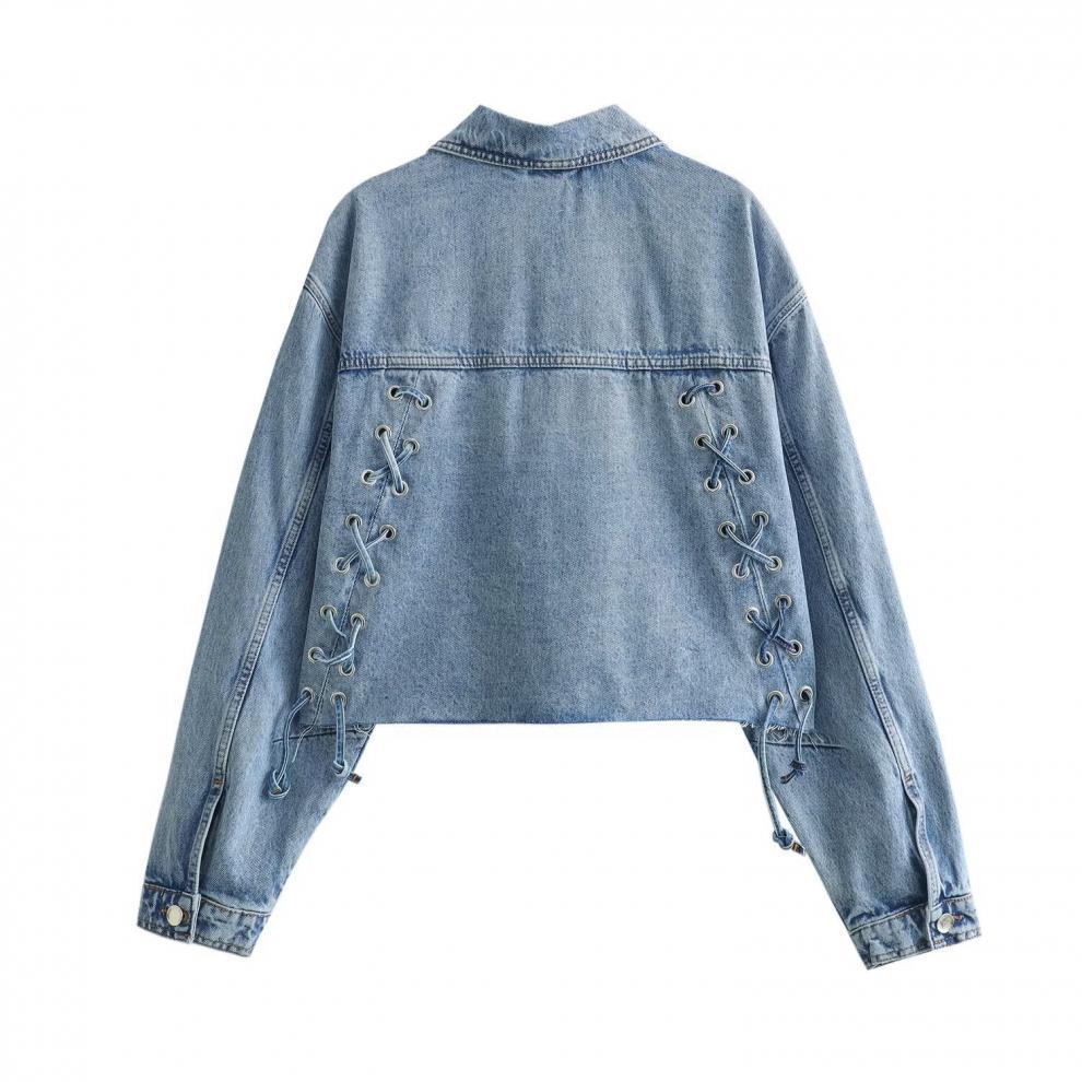 Joanne - Veste en Denim pour Femme avec Grandes Poches