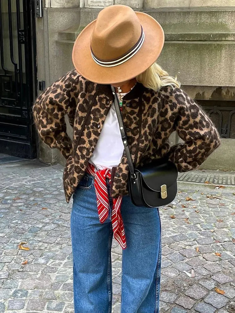 Odessa | Manteau élégant à imprimé léopard pour femmes
