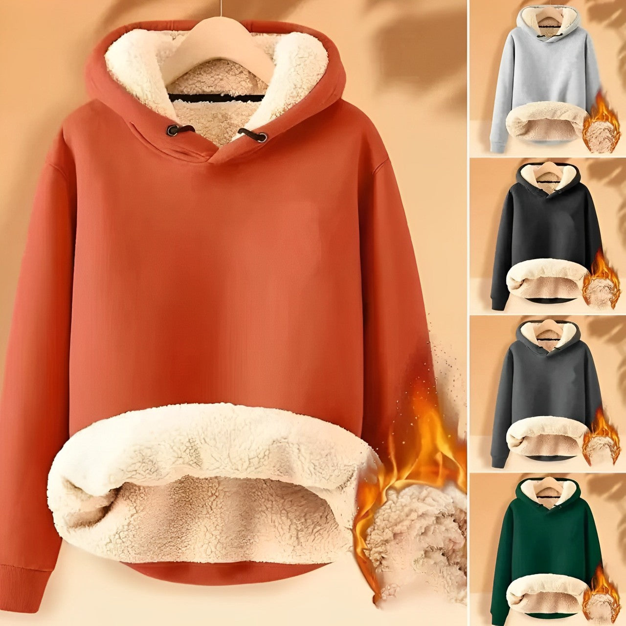 Mila - Veste à capuche en polaire Sherpa douillette pour femme
