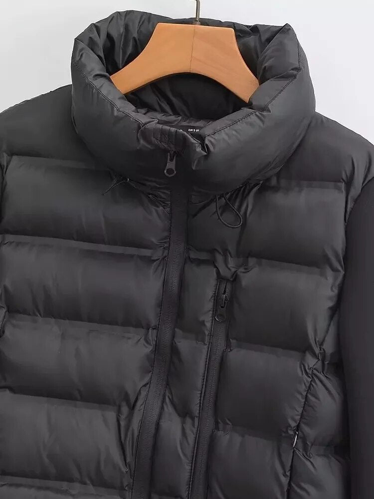 Veste à patte zippée à manches longues pour femmes
