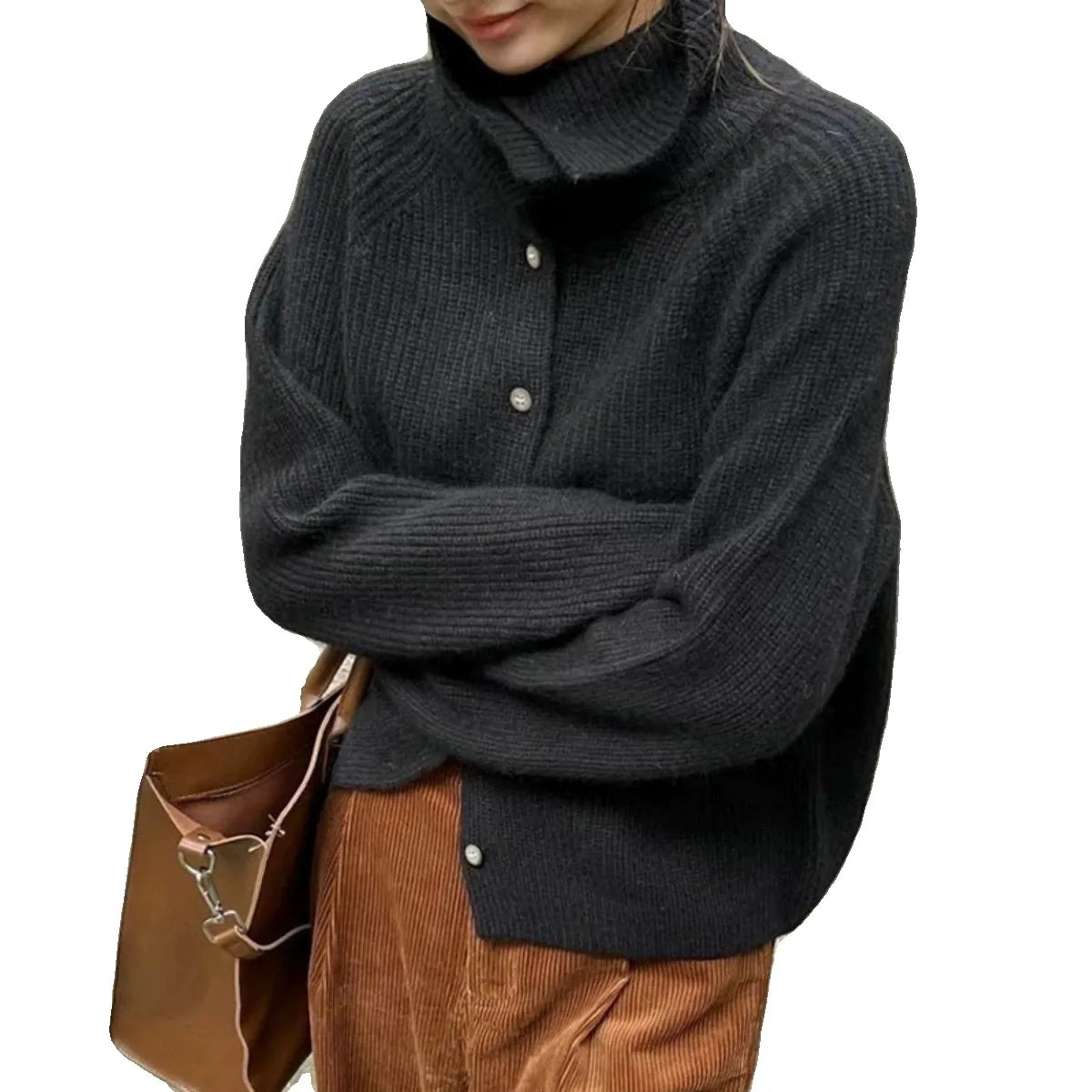 Mira - Gilet Col Roulé Stylé pour Femmes