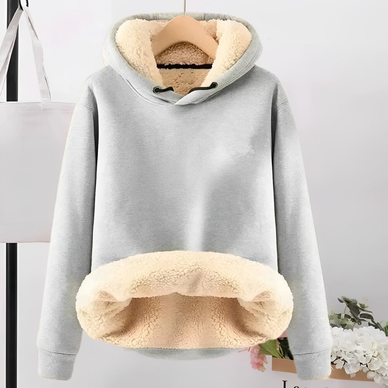 Mila - Veste à capuche en polaire Sherpa douillette pour femme