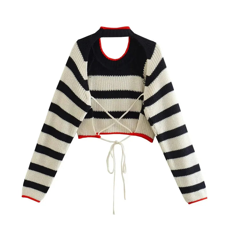 Pull rayé en tricot court - Mirjana