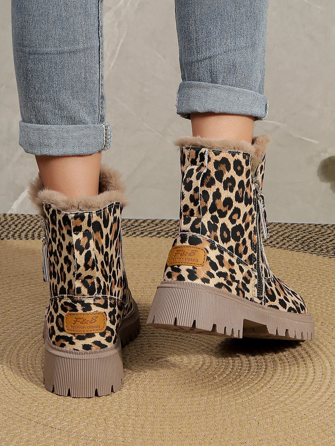 Bottes à imprimé léopard - Kenilda