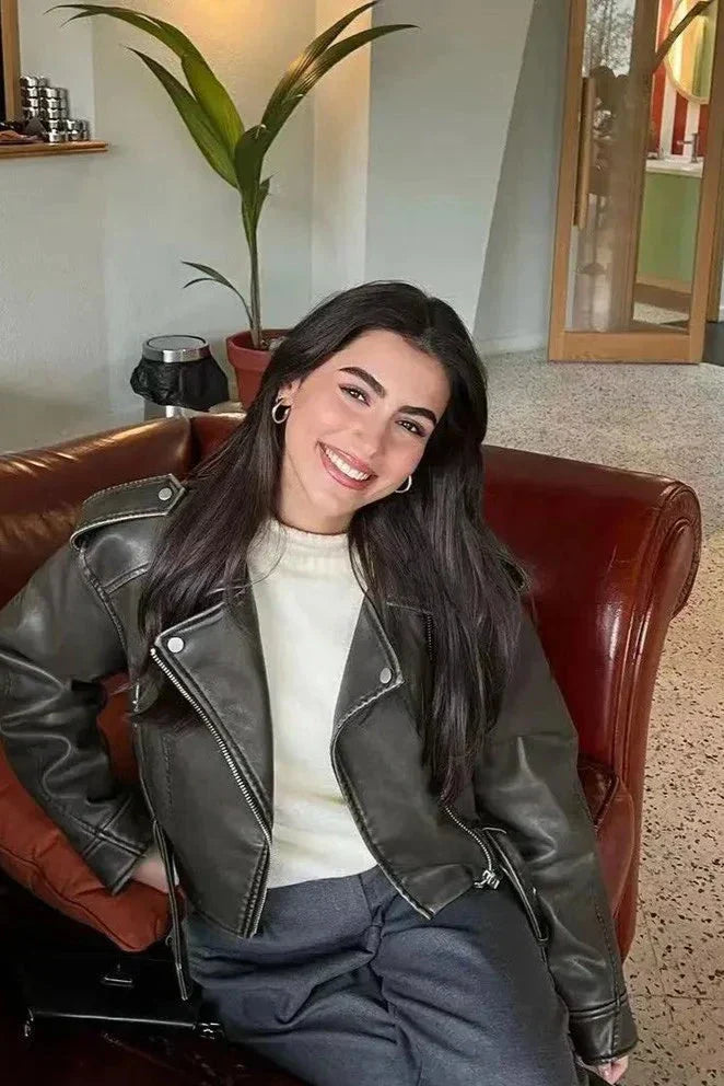 Virginie - Veste En Cuir Élégante