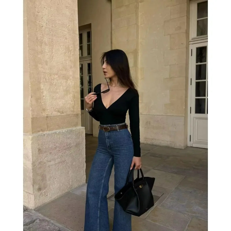Pantalon vintage baggy à taille haute - Alfiva