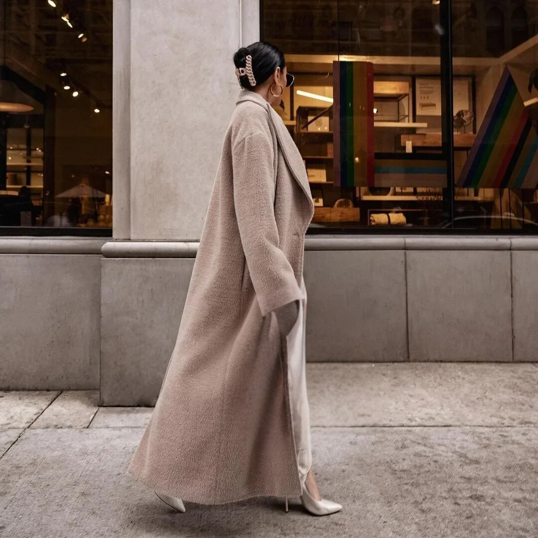 Manteau long en peluche pour l'hiver - Morgause