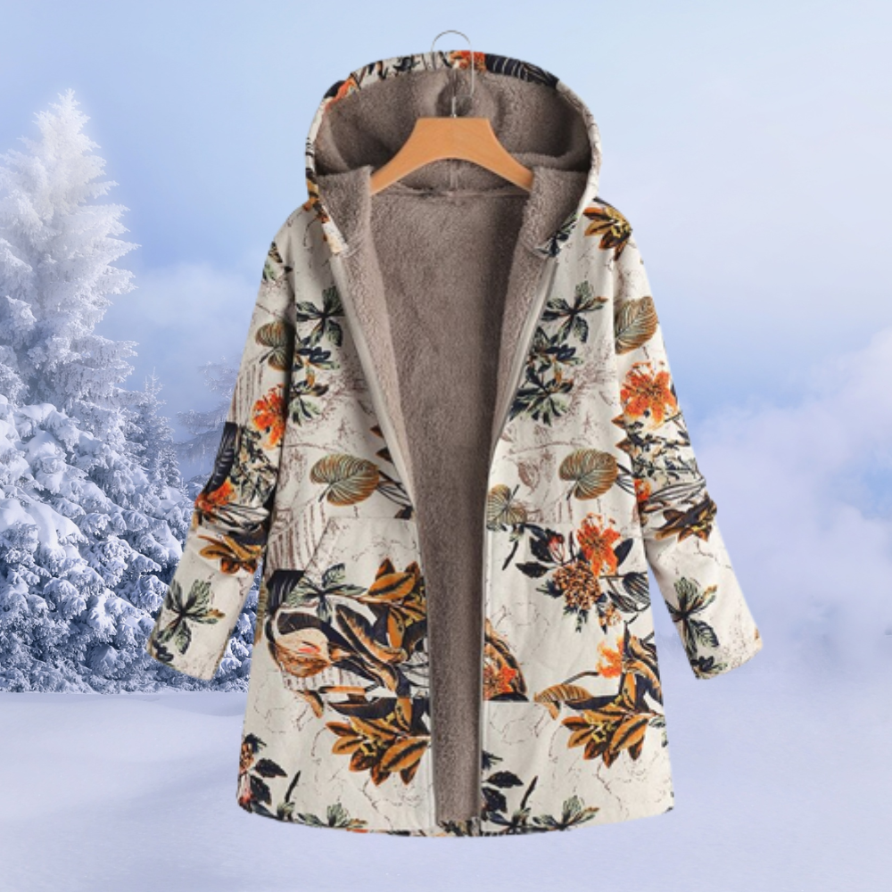 Elena - Sweat À Capuche D'Hiver À Fleurs