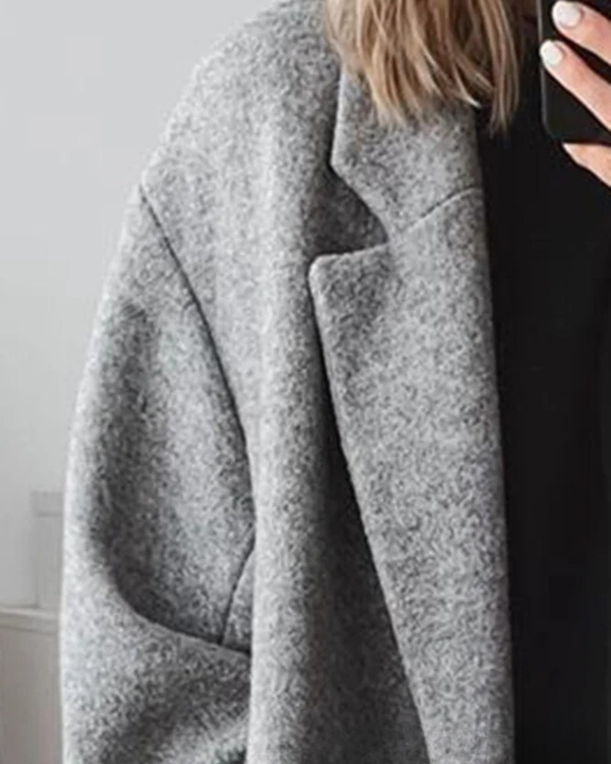 Manteau long en laine brodé - Amicia