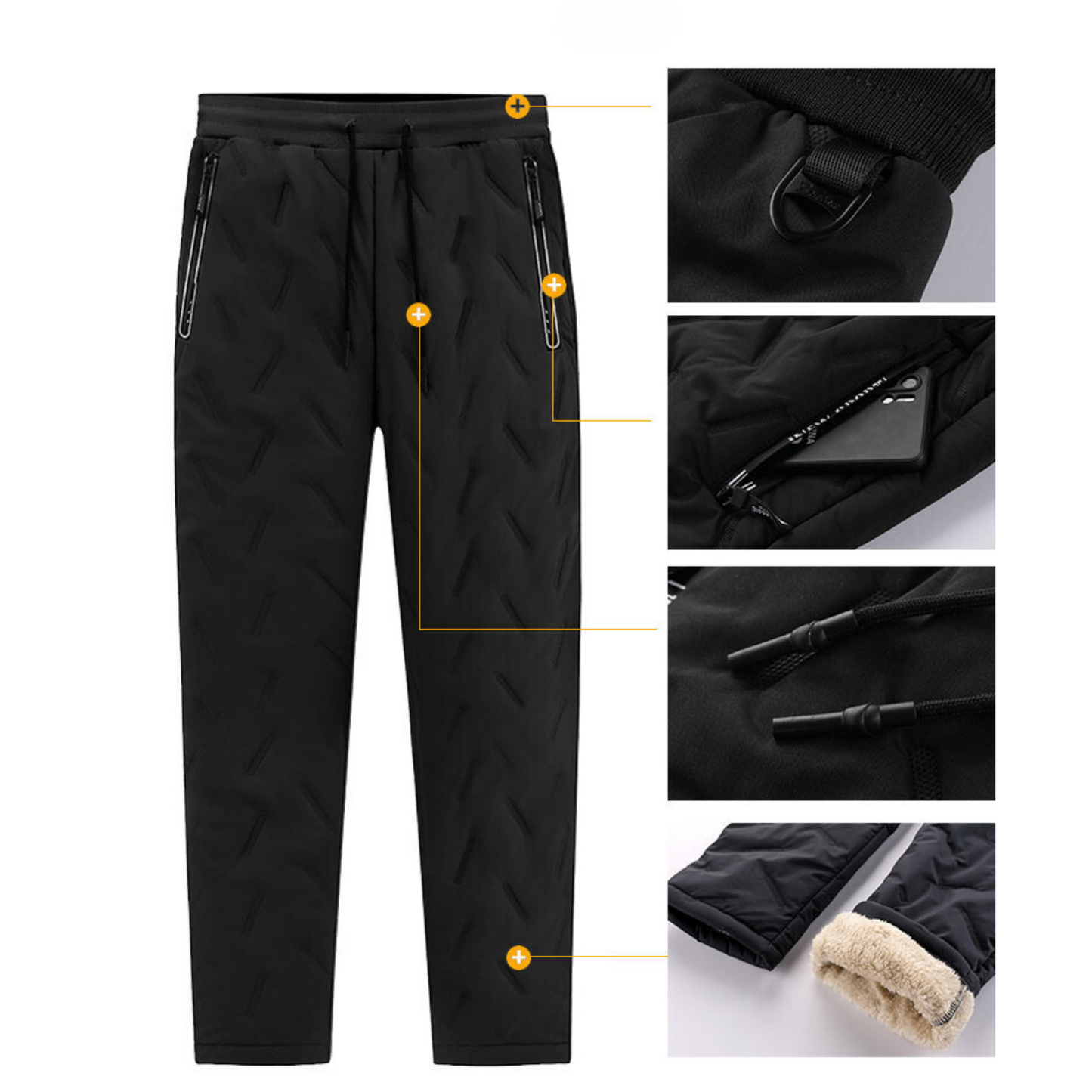 Pantalon Unisexe Doublé En Polaire