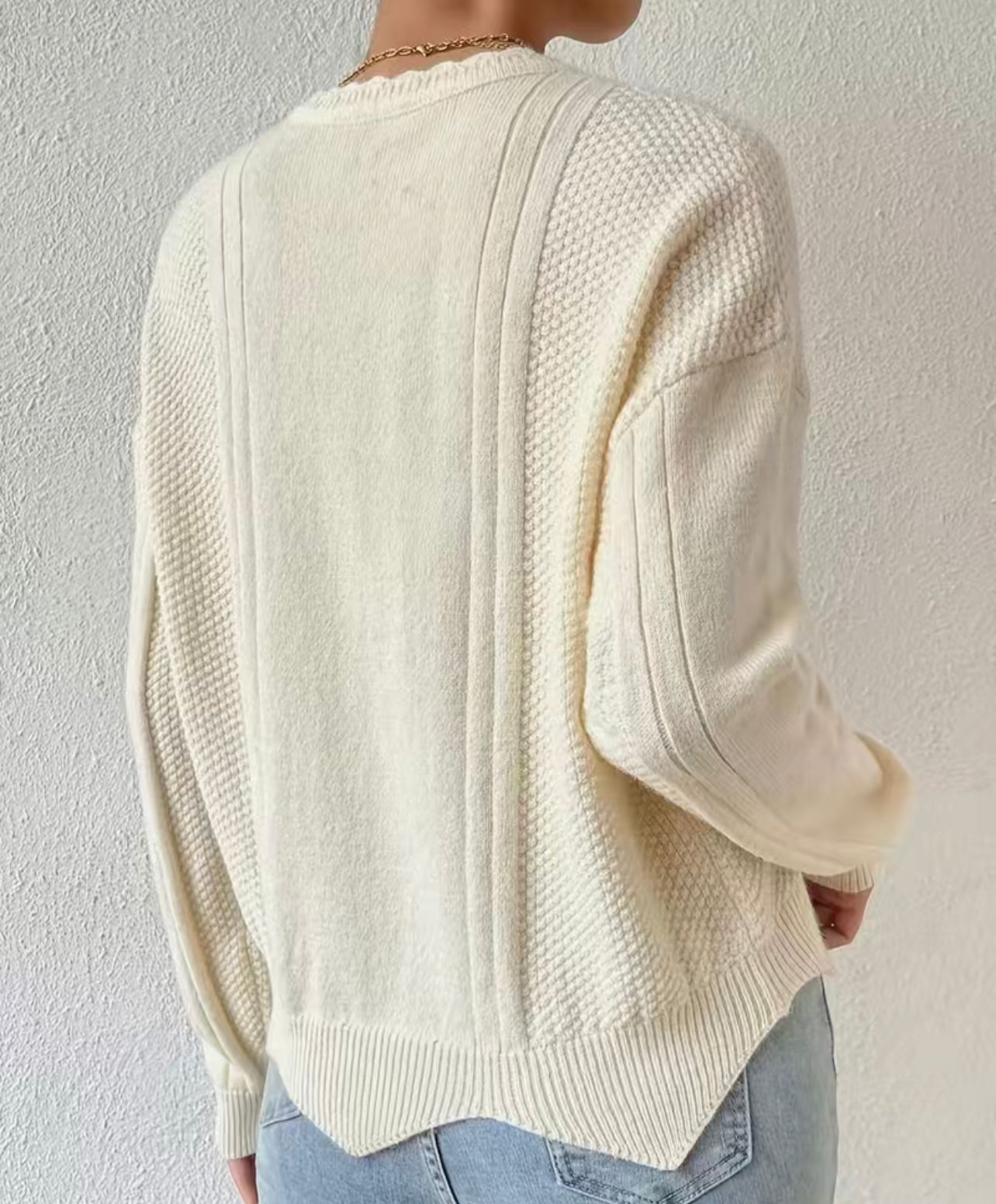 Luna - Sweatshirt Blanc Doux pour Femmes