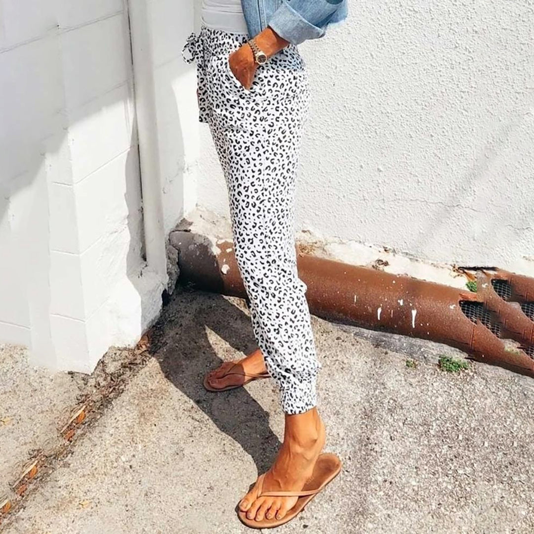 Lucie - Pantalon à imprimé léopard