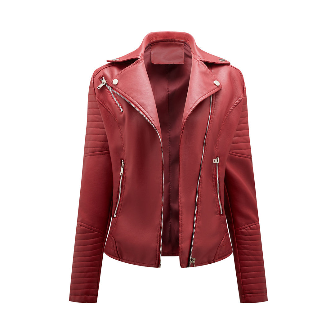 Veste en cuir entièrement zippée - Méribel