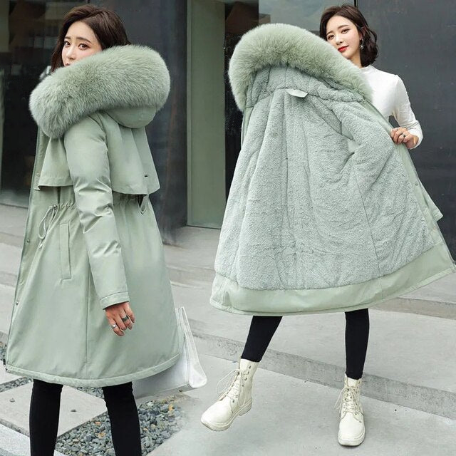 Veste d'hiver longue à capuche - Agafia