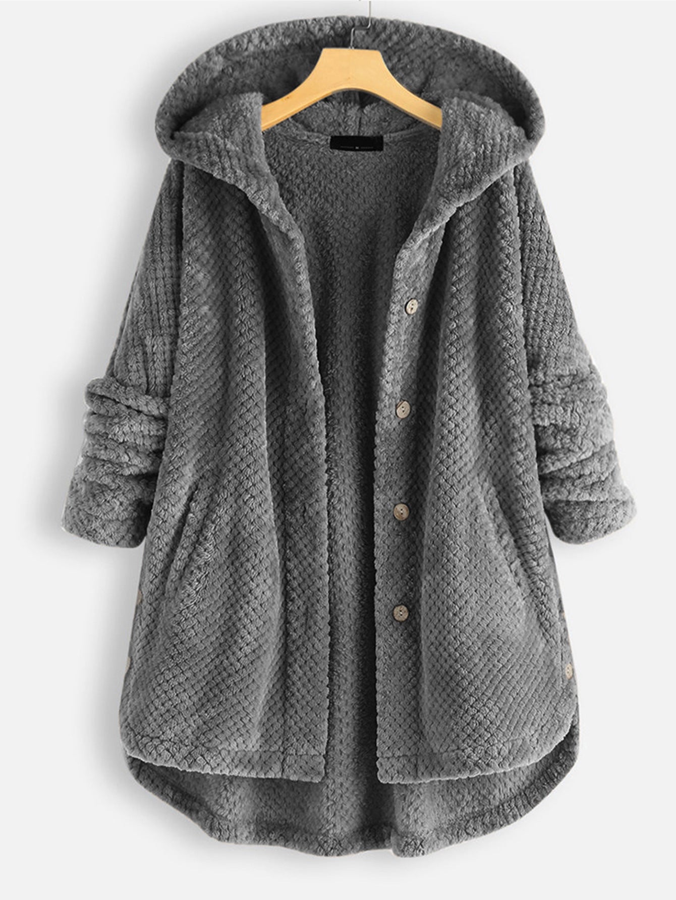 Jacke mit Kapuze und Knopfleiste für Damen