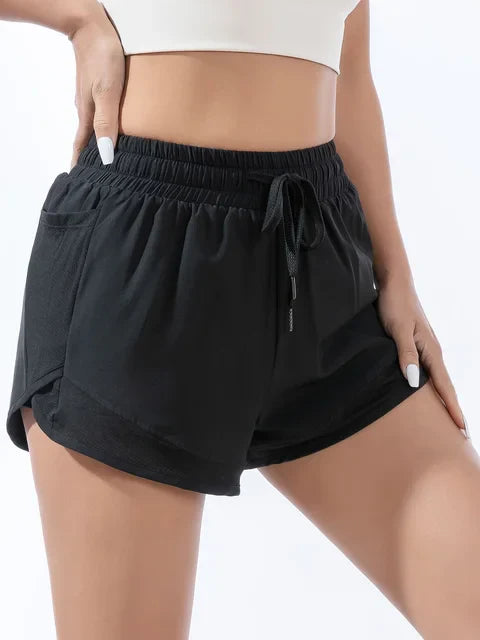Short de course en plein air double couche à séchage rapide pour femmes - Nelle