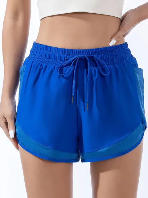 Short de course en plein air double couche à séchage rapide pour femmes - Nelle