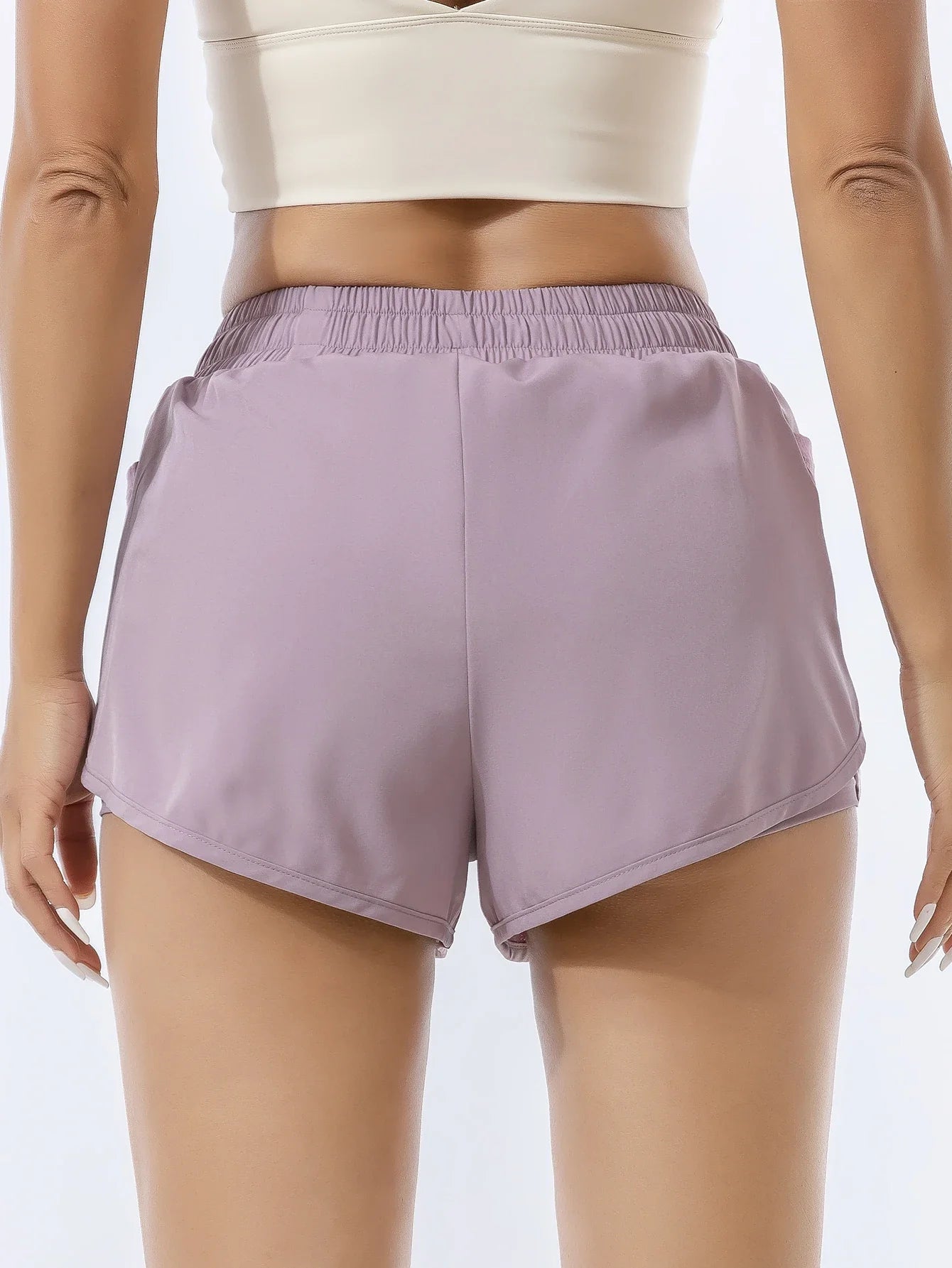 Short de course en plein air double couche à séchage rapide pour femmes - Nelle