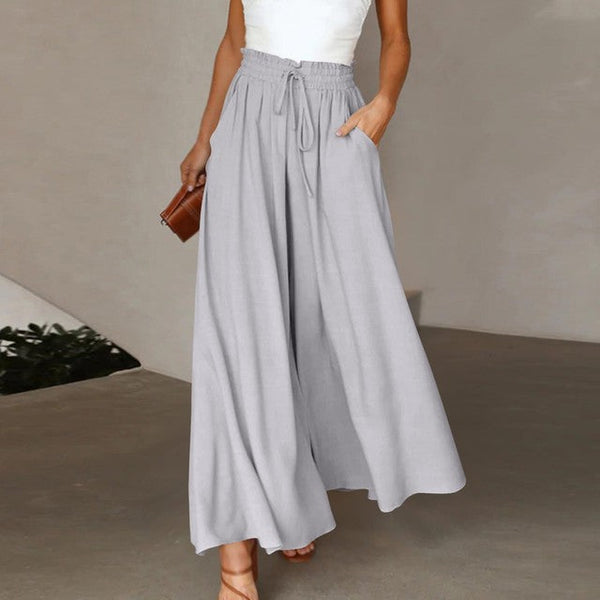 Perla - Pantalon Ample uni