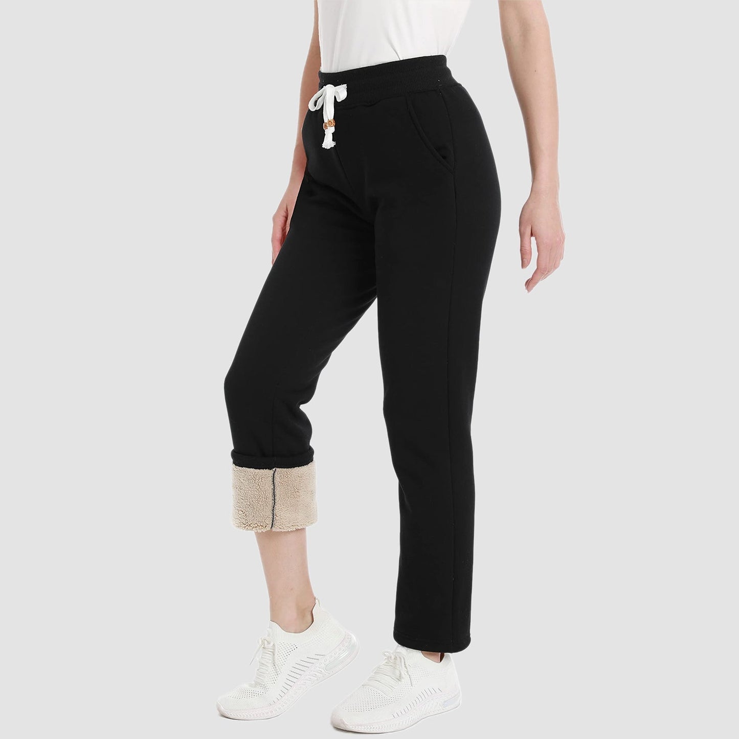 Pantalon d'hiver chaud Sherpa pour femmes