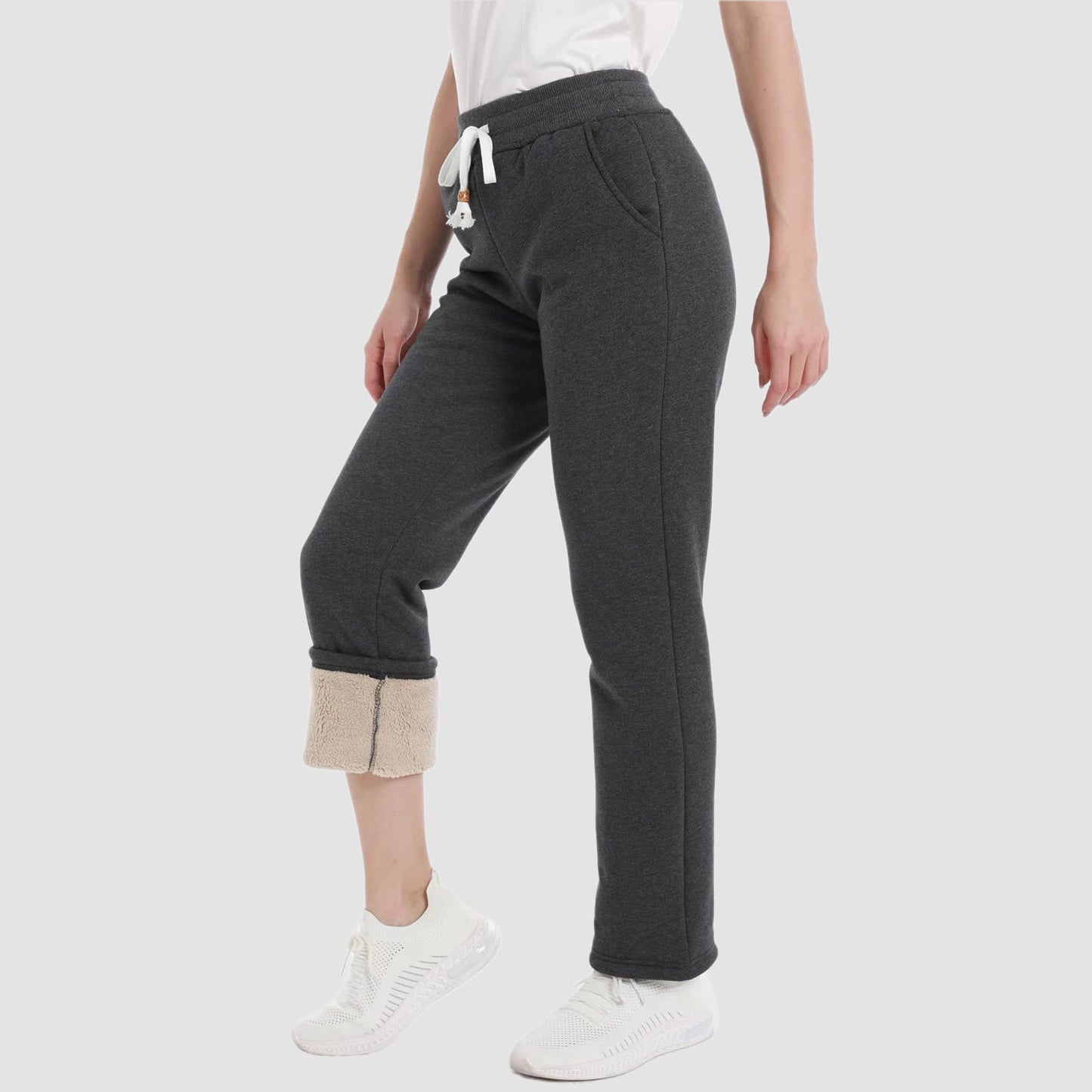 Pantalon d'hiver chaud Sherpa pour femmes