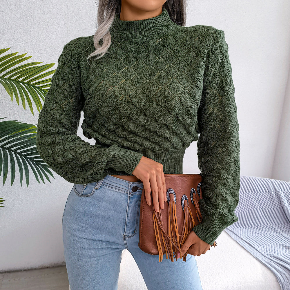 Pull chaud à col roulé tricoté - Tamaralyn