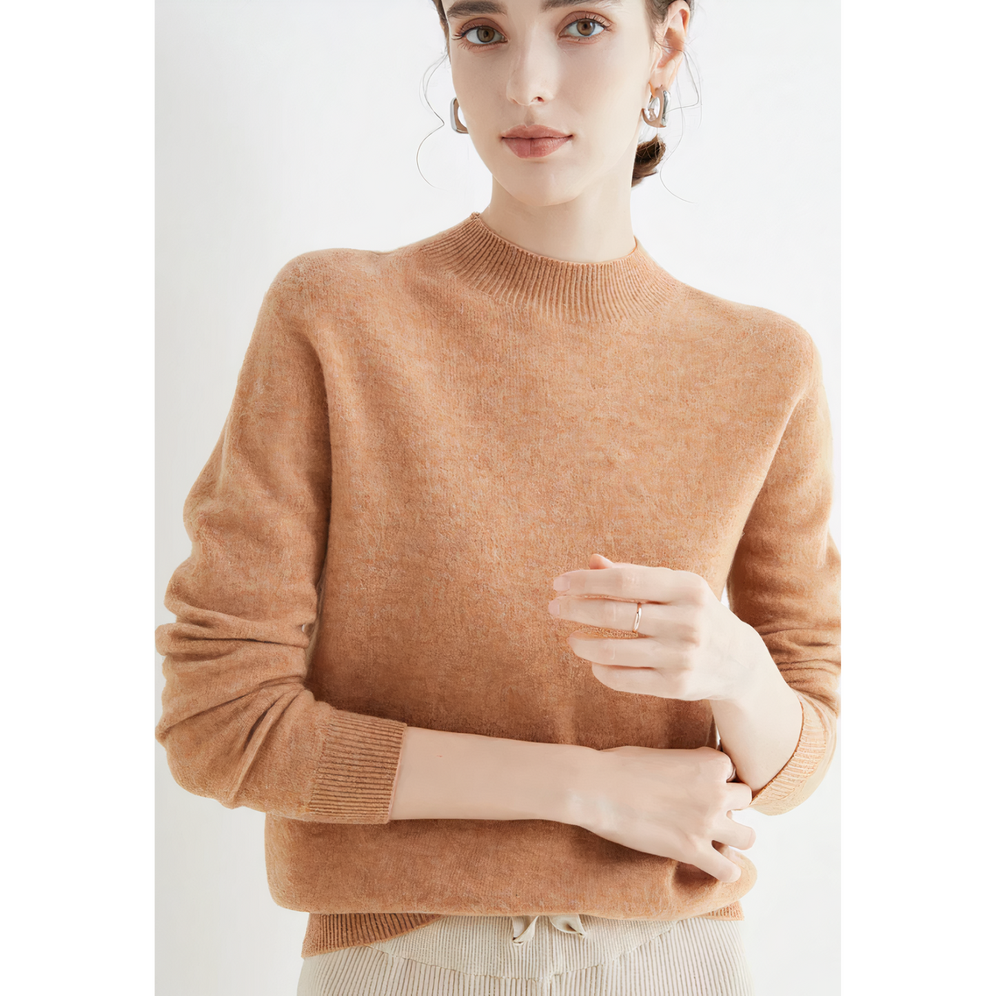 Pull chaud à col roulé pour femme - Alla