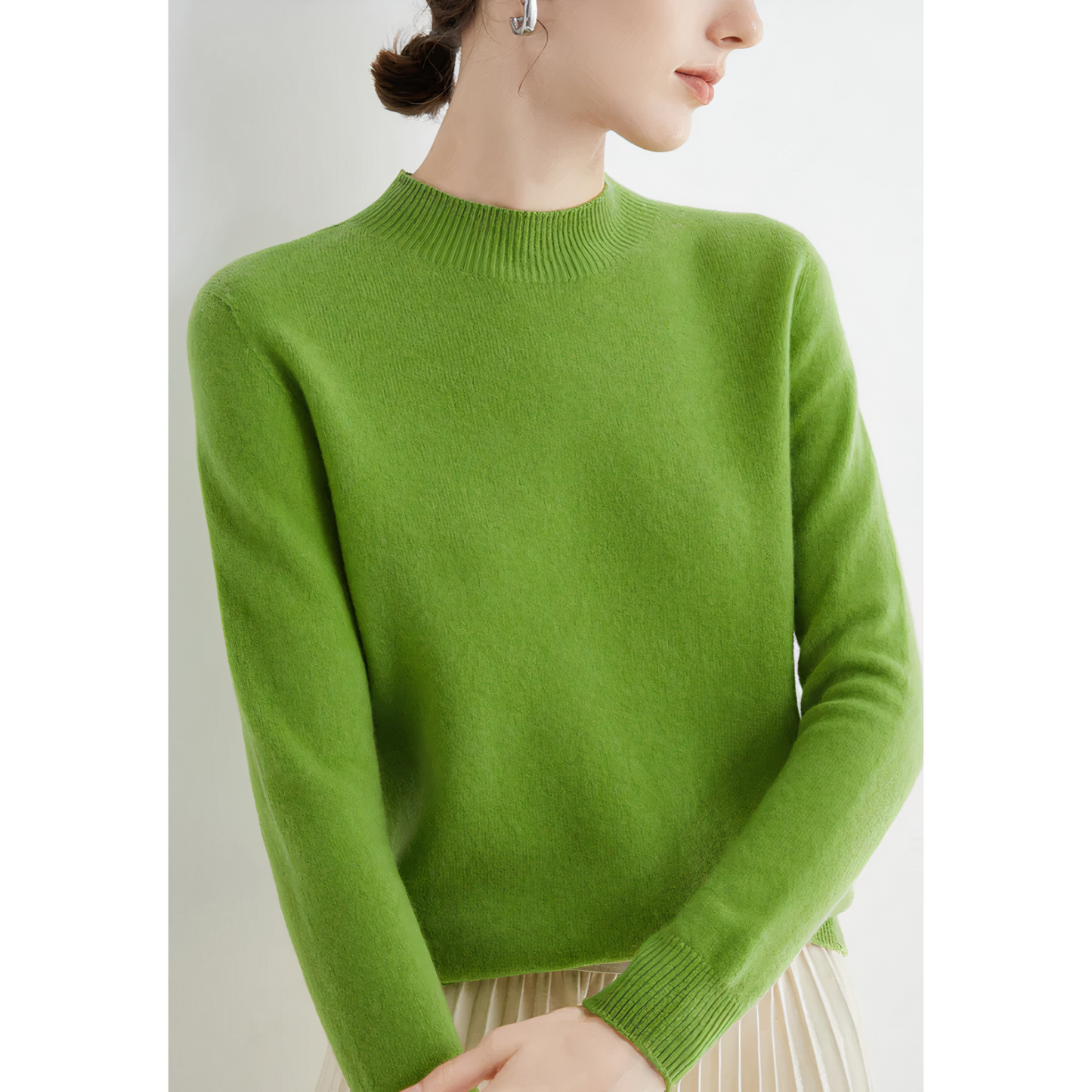 Pull chaud à col roulé pour femme - Alla