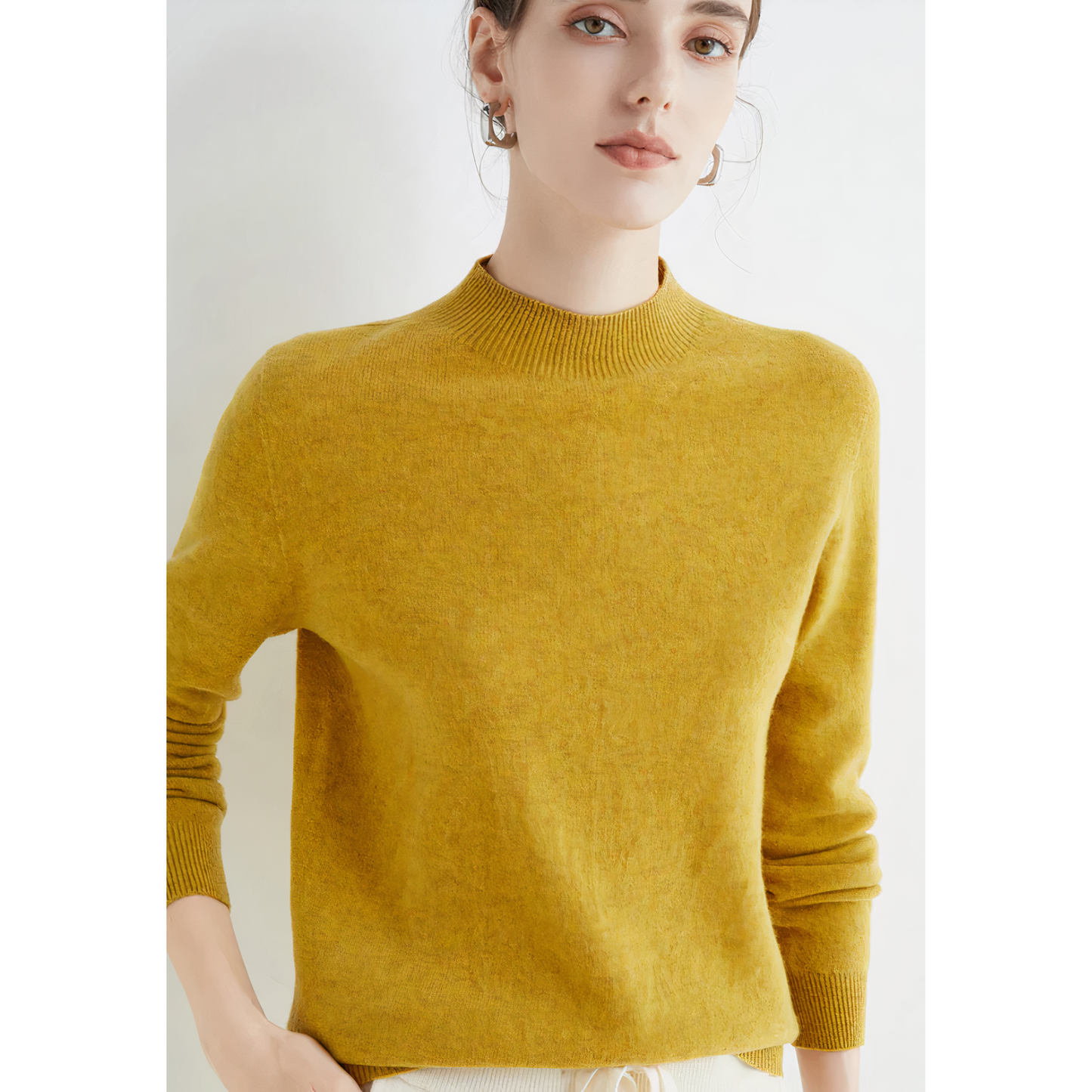 Pull chaud à col roulé pour femme - Alla