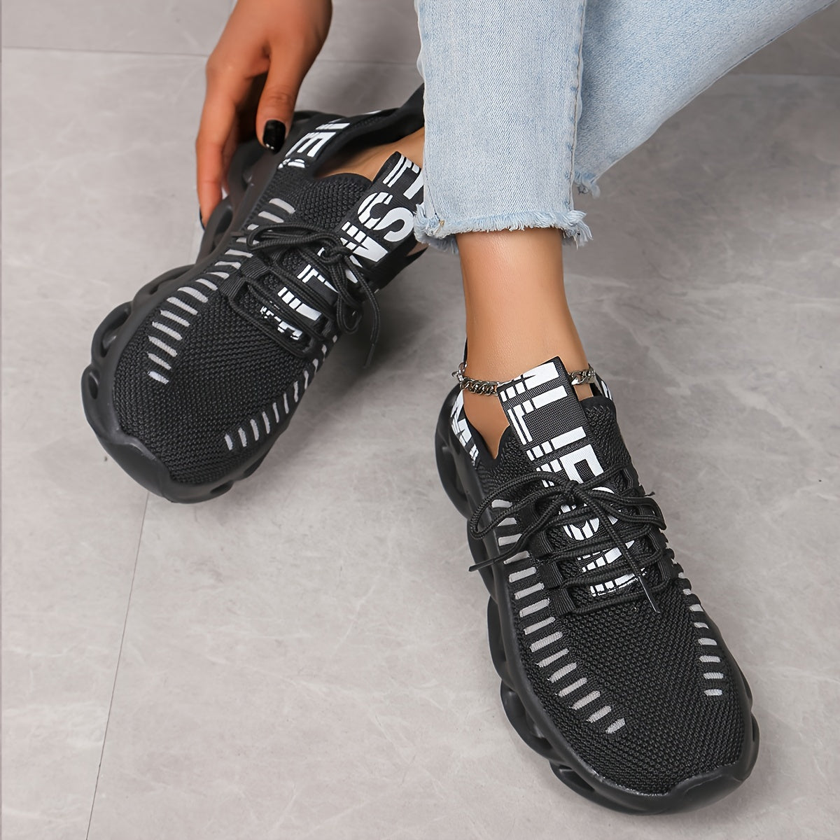 Amandine - Baskets Avec Impression De Lettres