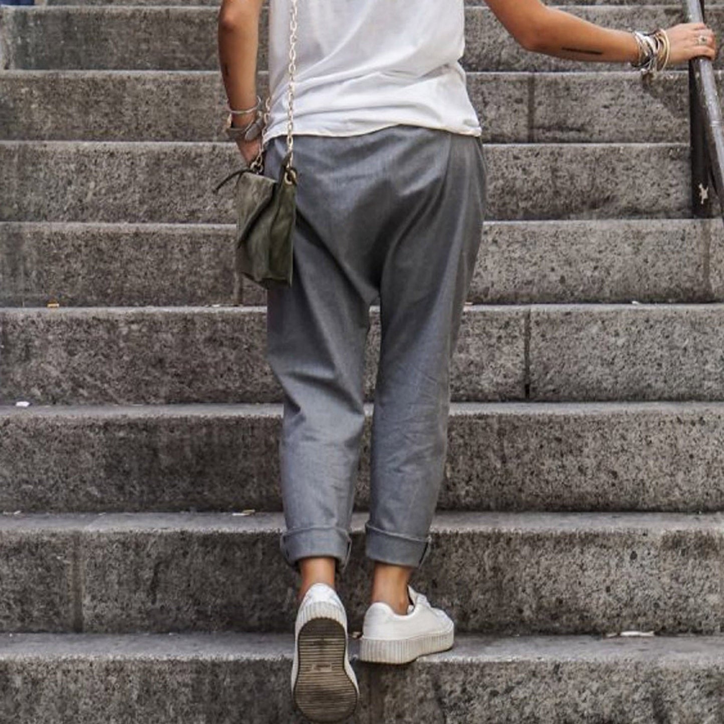 Pantalon décontracté en lin et coton - Gloriana