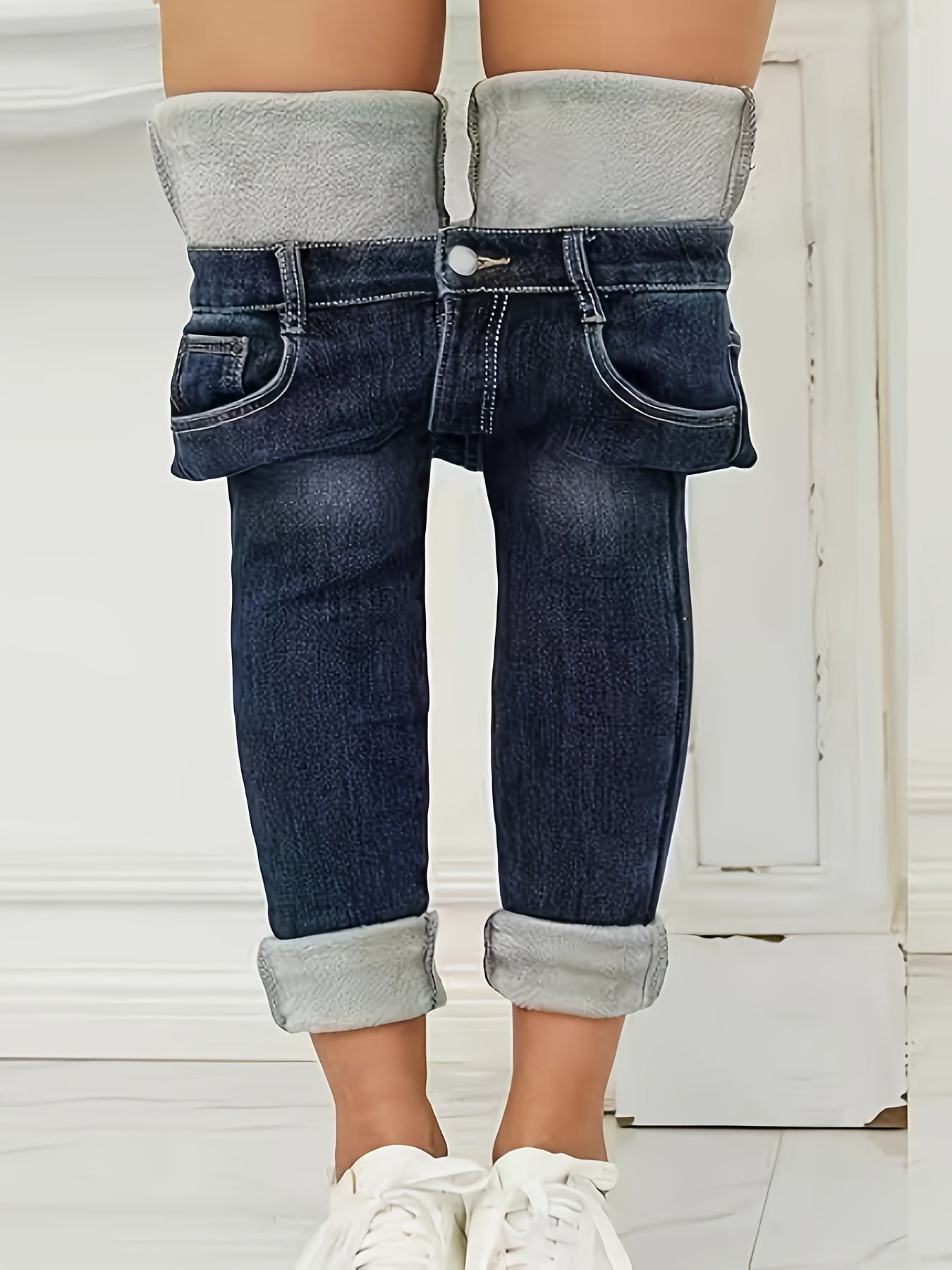 Jean d'hiver confortable pour femme avec style moderne