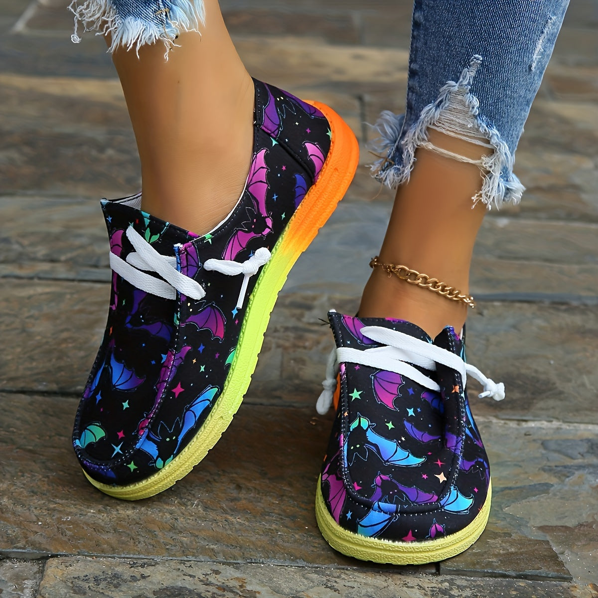 Adèle - Chaussures En Toile Abstraite