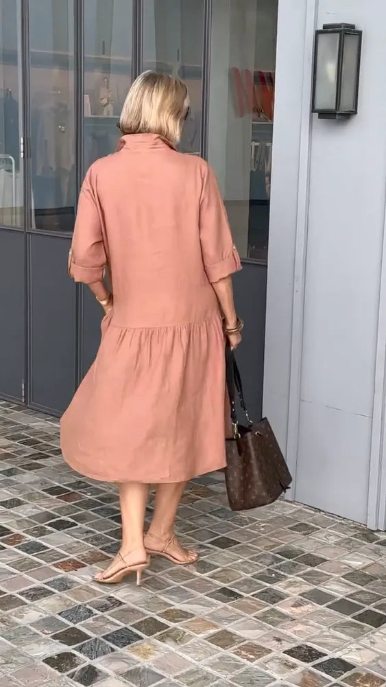 Lerna - Robe de loisirs en lin doux pour femmes