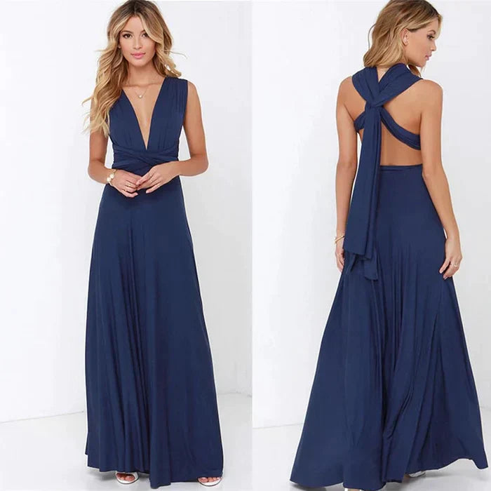 Janah - Robe portefeuille élastique à bretelles