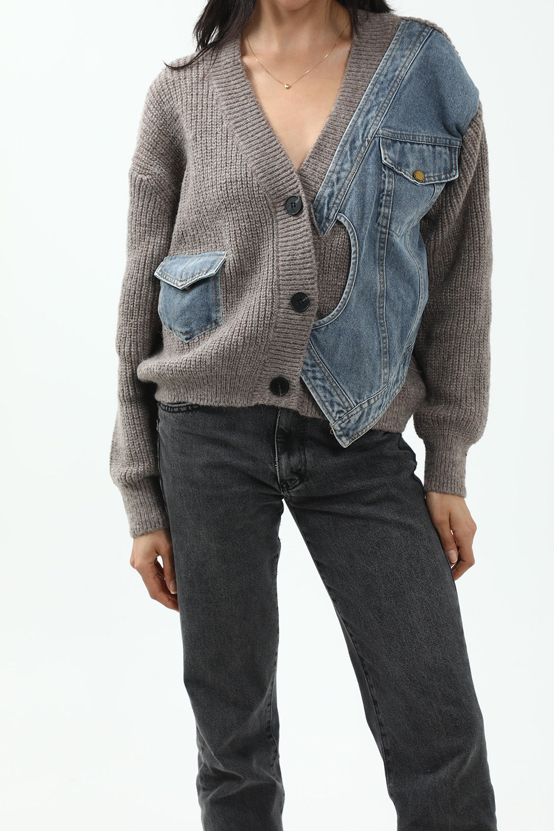 La Vie │ Cardigan asymétrique en denim