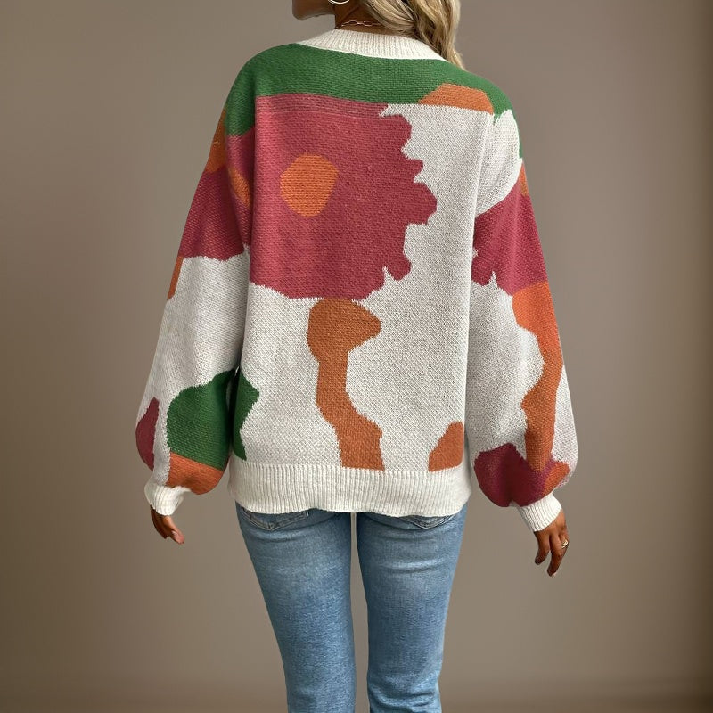 Pull coloré à col rond