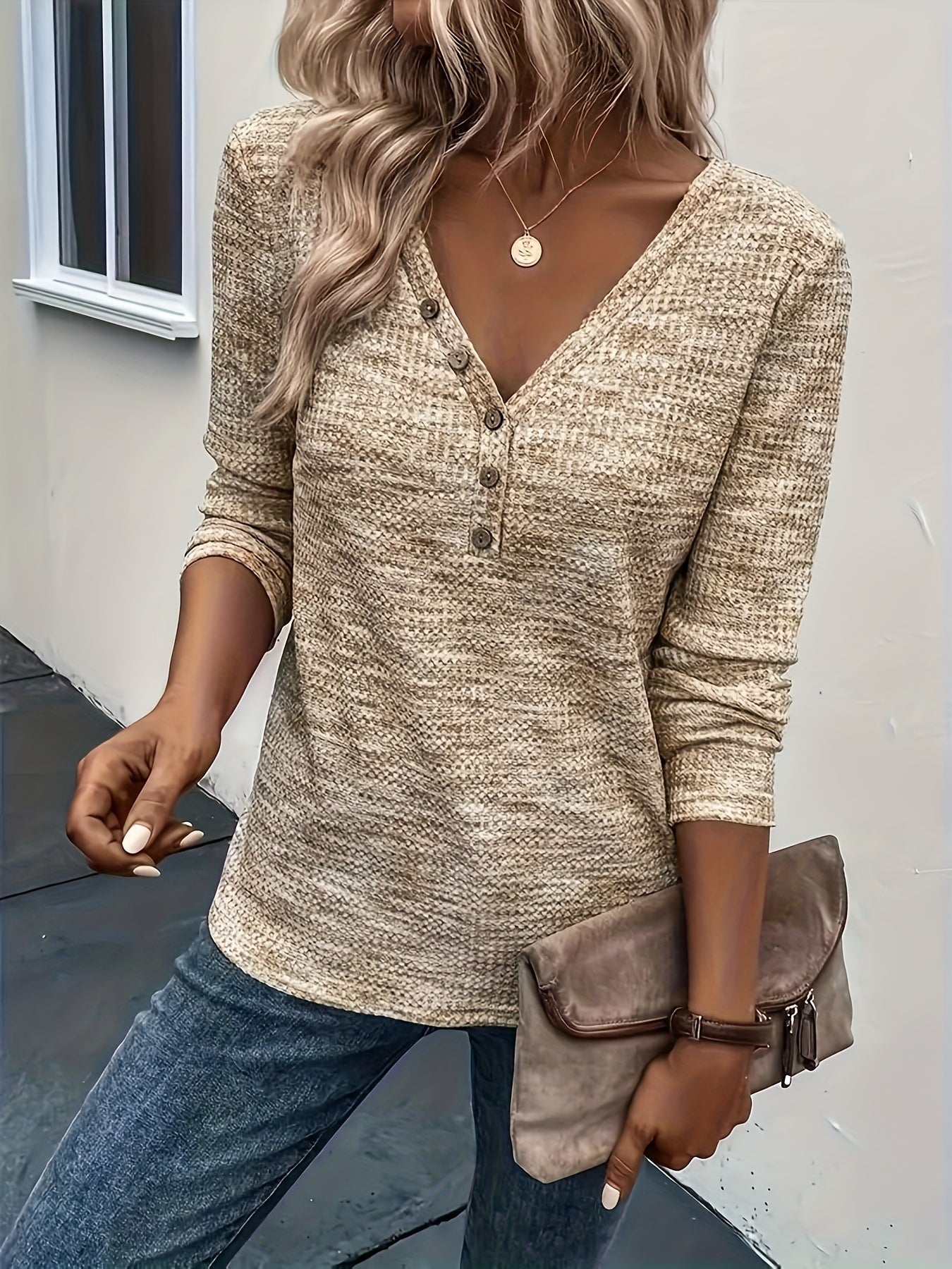 Reyna - Blouse Élégante à Manches Longues pour l'Automne pour Femmes