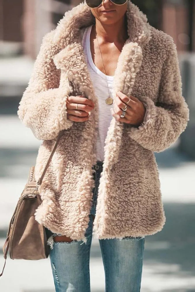 Cardigan en Molleton d'Hiver pour Femme – Veste Chaude et Confortable
