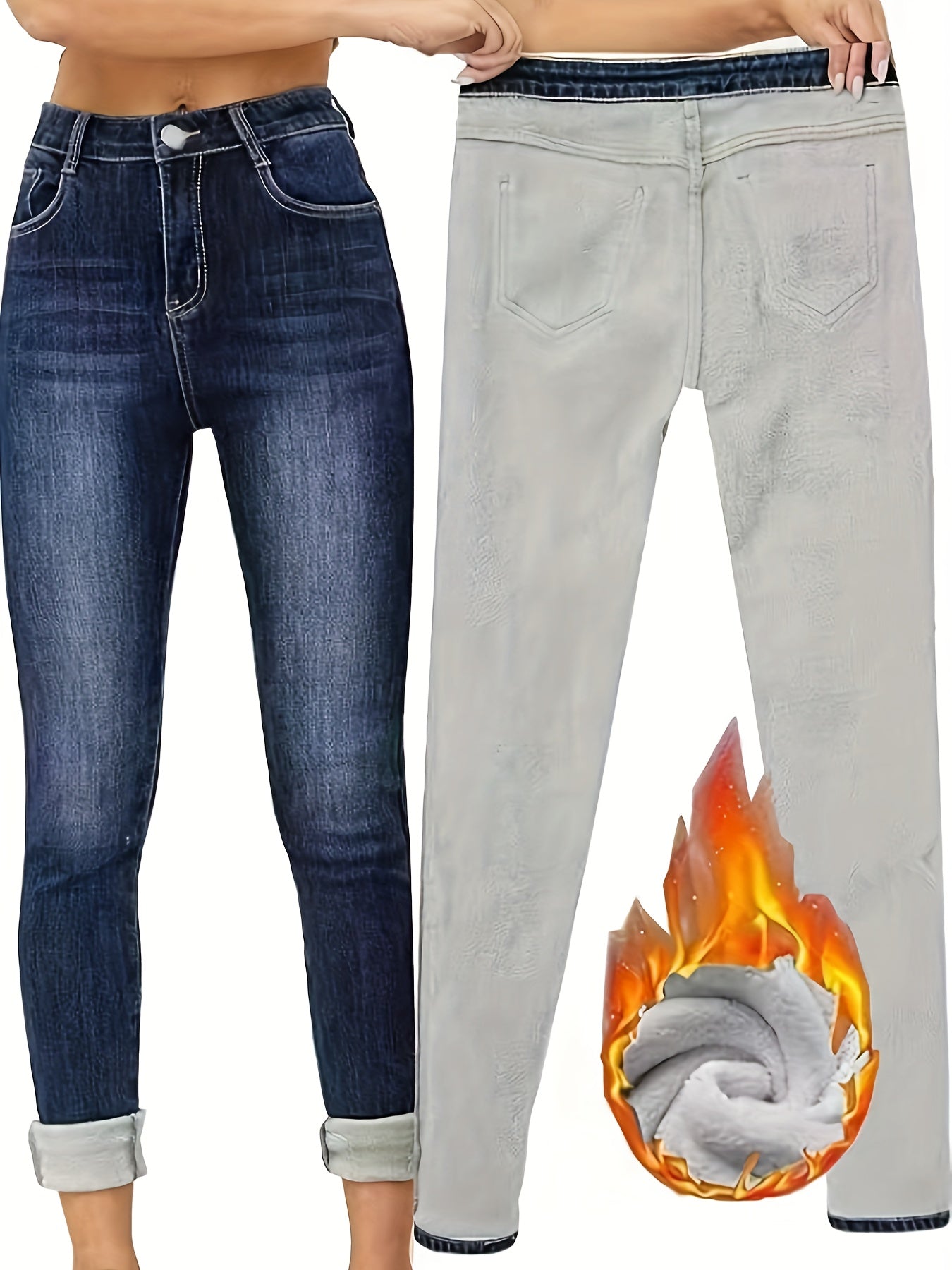 Jean d'hiver confortable pour femme avec style moderne