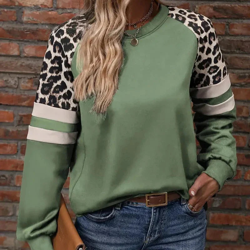 Luna - Sweat avec Imprimé Léopard pour Femmes