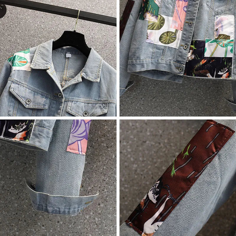 Marie - Veste en denim pour femme avec style et couleur