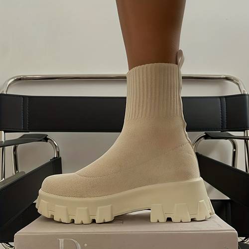 Louise - Bottes Chaussettes En Tricot