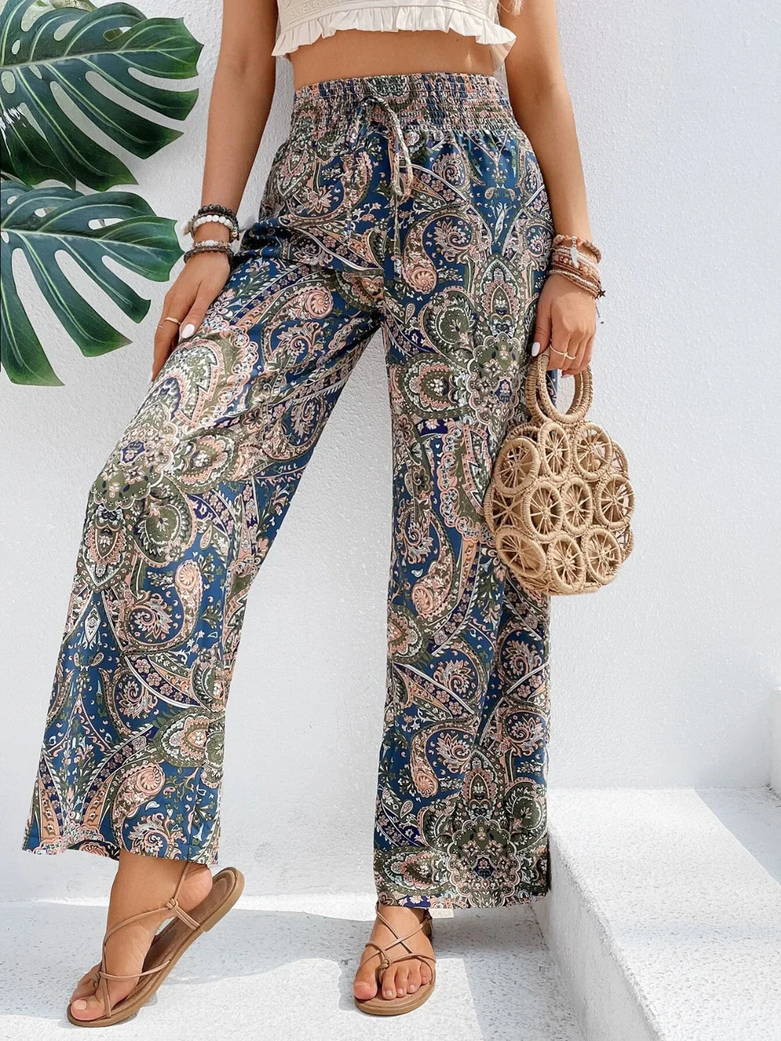 Filipa - Pantalon large imprimé