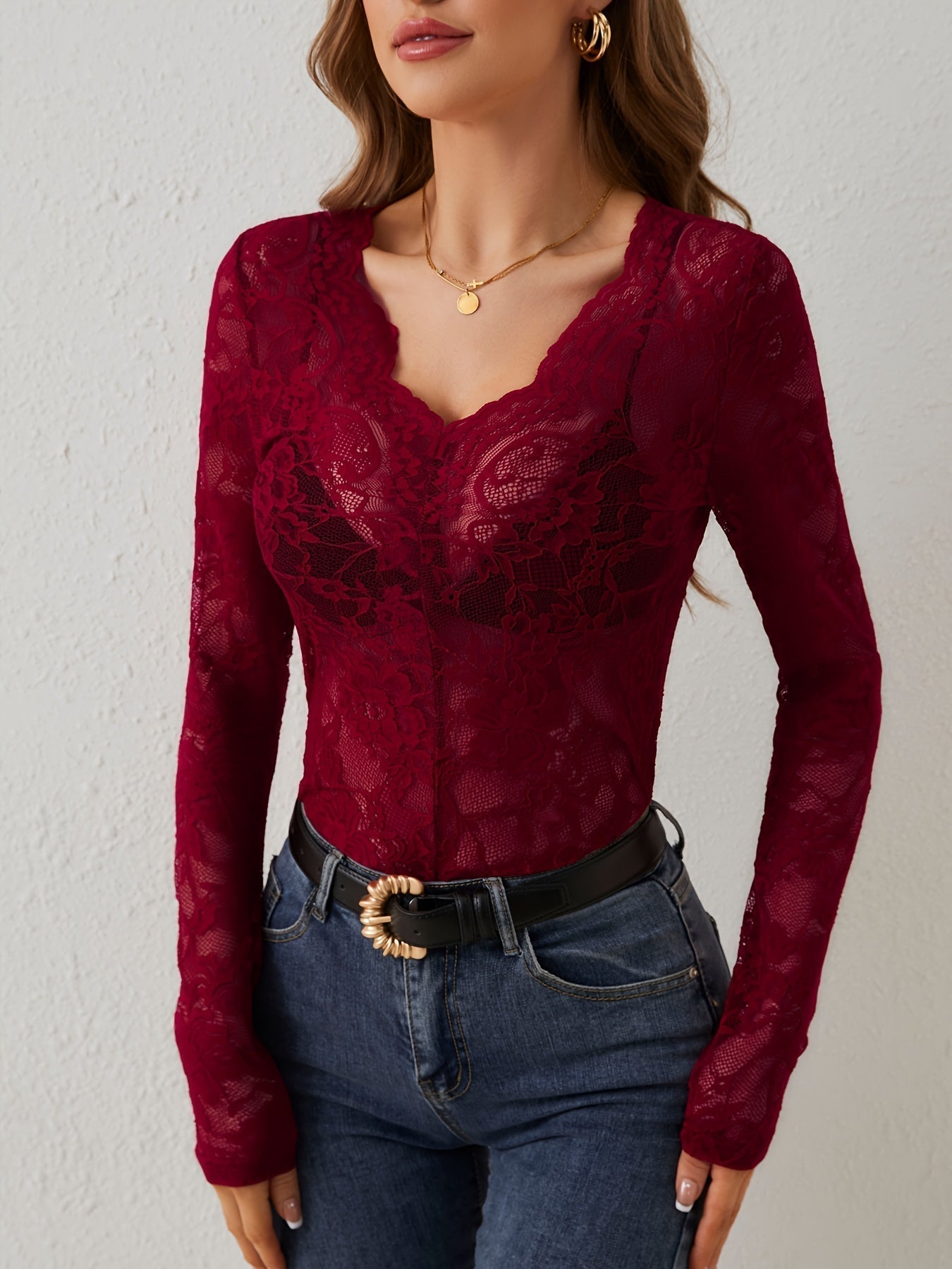 Alina - Haut élégant en dentelle pour femme