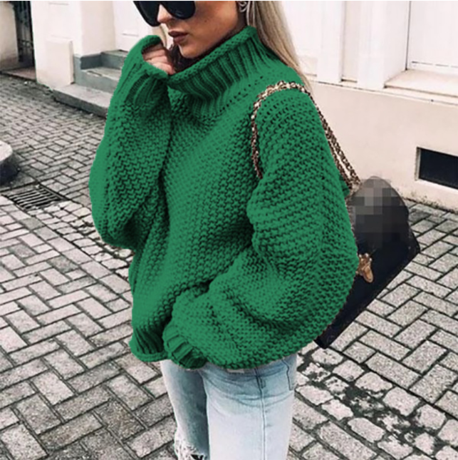 Lyla - Pull Col Roulé Oversize Confortable pour Femmes