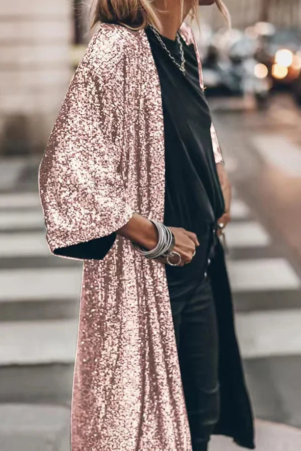 Amélie - Veste Avec Gilet À Paillettes Brillant