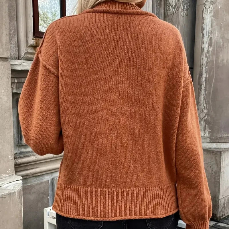 Isabelle - Pull avec Col Rond pour Femmes