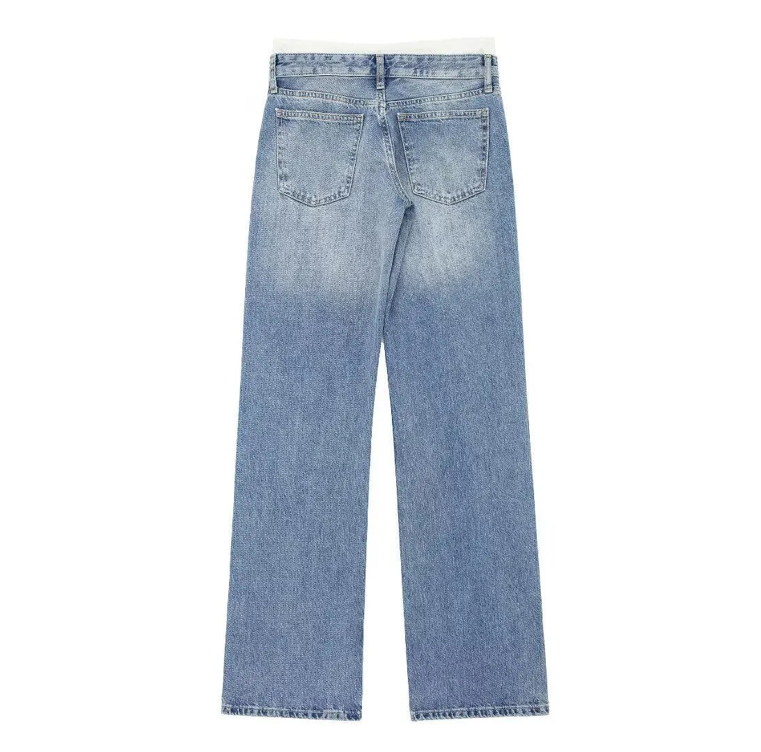 Bellisima - Jeans taille moyenne à coutures larges pour femmes