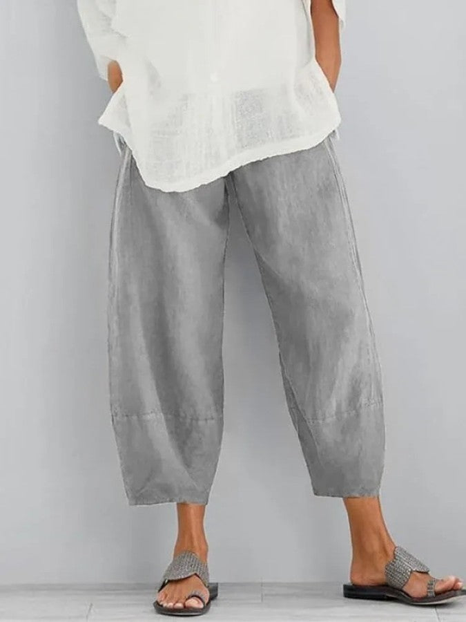 Celia - Pantalon de loisirs en lin pour femmes